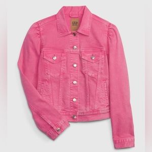 NWT Barbie x GAP pink denim jacket